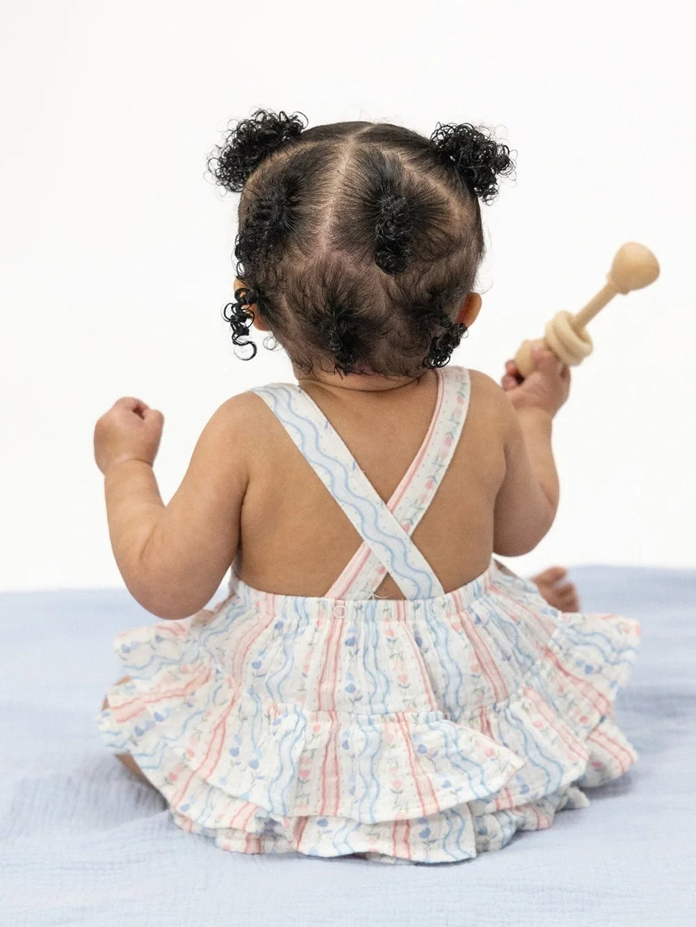 NWT Angel Dear Ruffle Sunsuit, Tulip Stripe